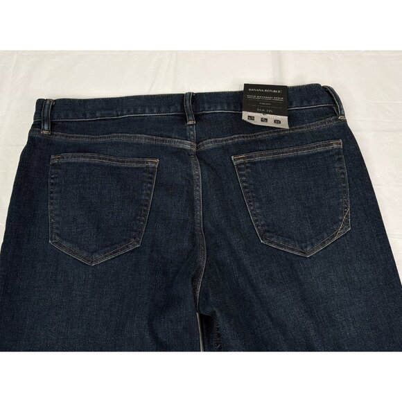 NWT Banana Republic Rapid Movement Denim Men’s 35x32 Straight Leg Stretch - Picture 5 of 12